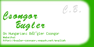 csongor bugler business card